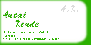 antal kende business card